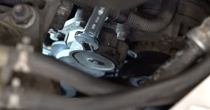 Cât de greu este să o faceți singur: înlocuirea Curea transmisie cu caneluri la Ford Focus 2 Sedan 1.4 2011 - descărcați ghidul ilustrat