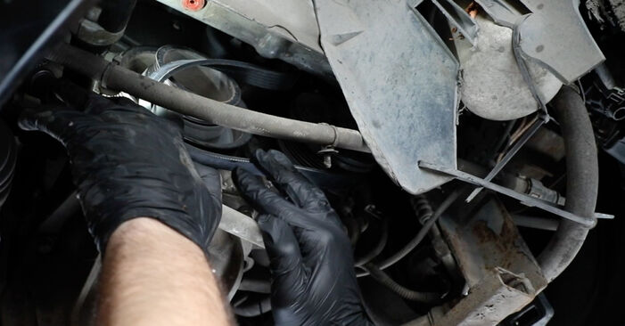 Replacing Poly V-Belt on Ford Fiesta Mk5 2001 1.4 TDCi by yourself