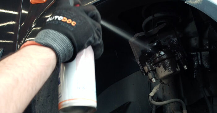 Wie schmierig ist es, selber zu reparieren: Bremsscheiben beim Ford Fiesta Mk5 1.6 16V 2007 wechseln – Downloaden Sie sich Bildanleitungen
