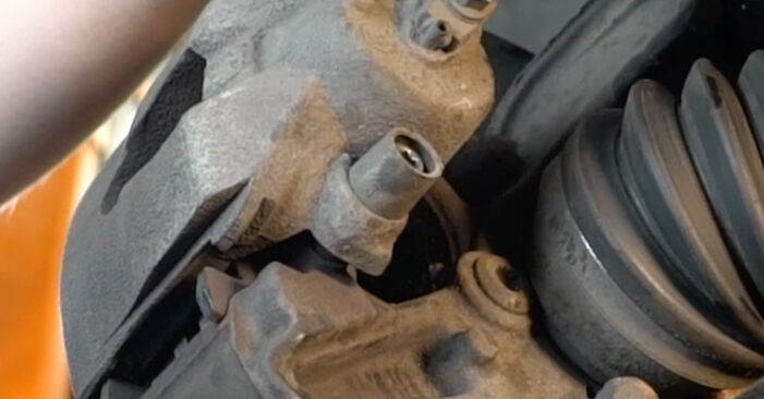 Wie schmierig ist es, selber zu reparieren: Bremsbeläge beim Audi A3 8P 1.4 TFSI 2010 wechseln – Downloaden Sie sich Bildanleitungen