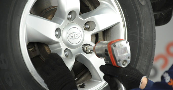 Changing Brake Discs on KIA SORENTO I (JC) 3.3 V6 4WD 2005 by yourself