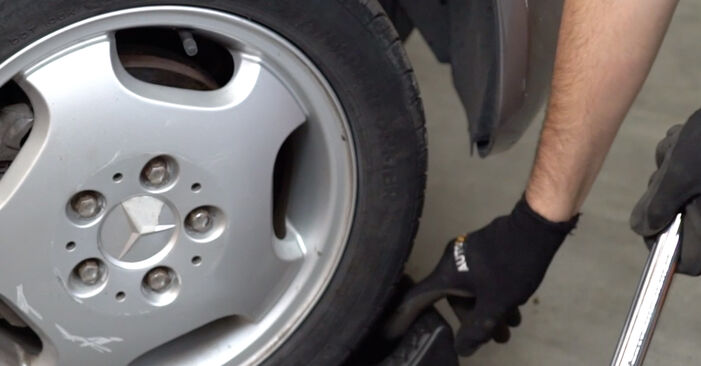 Changing of Brake Pads on W202 1993 won't be an issue if you follow this illustrated step-by-step guide