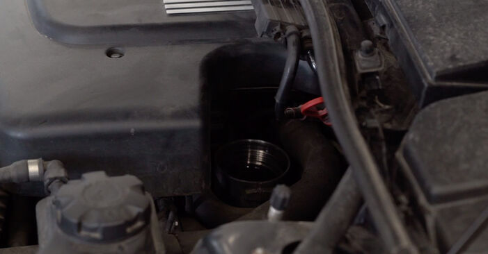 Changing of Oil Filter on BMW E90 2004 won't be an issue if you follow this illustrated step-by-step guide