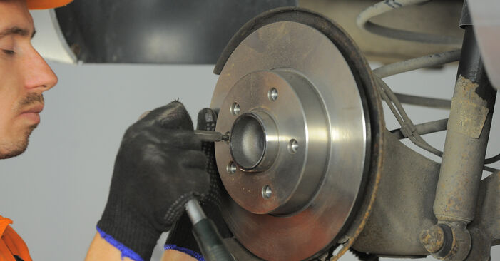 Wie schmierig ist es, selber zu reparieren: Radlager beim Opel Astra H Caravan 1.6 (L35) 2010 wechseln – Downloaden Sie sich Bildanleitungen