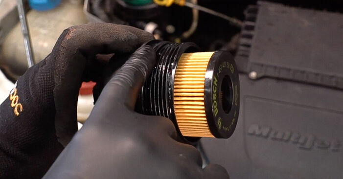 How to replace FIAT Doblo Cargo (223_) 1.9 JTD 2001 Oil Filter - step-by-step manuals and video guides
