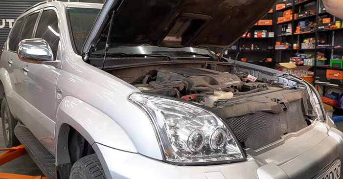 Wie man Kraftstofffilter beim Toyota Prado J120 2002 wechselt - Gratis PDF- und Video-Tutorials