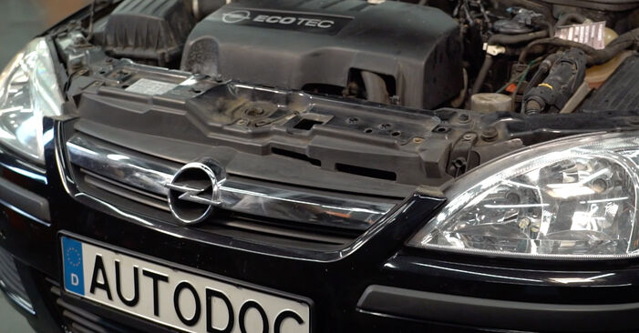 Wie man Luftfilter beim Opel Corsa C 2000 wechselt - Gratis PDF- und Video-Tutorials