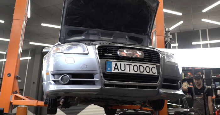 Schrittweise Anleitung zum eigenhändigen Ersatz von Audi A4 B7 Limousine 2007 2.0 Wasserpumpe + Zahnriemensatz