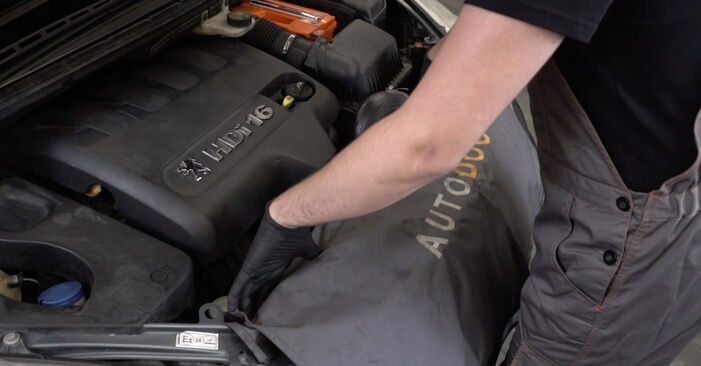 How to replace PEUGEOT 307 SW (3H) 1.6 HDI 110 2003 Shock Absorber - step-by-step manuals and video guides