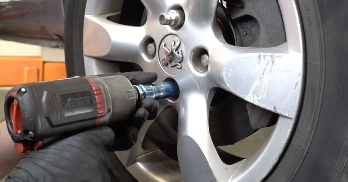 How to remove PEUGEOT 307 2.0 HDi 135 2006 Shock Absorber - online easy-to-follow instructions