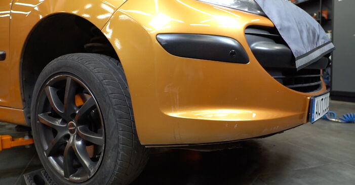 Peugeot 207 WA 1.6 HDi 2008 Bremsscheiben wechseln: Gratis Reparaturanleitungen