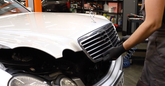 Changing Poly V-Belt on MERCEDES-BENZ E-Class Saloon (W211) E 220 CDI 2.2 (211.008) 2005 by yourself