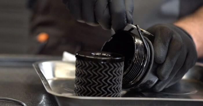How to remove PEUGEOT 5008 1.6 BlueHDi 120 2013 Oil Filter - online easy-to-follow instructions