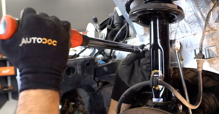 How to remove MINI Cabrio 1.6 John Cooper Works 2004 Shock Absorber - online easy-to-follow instructions