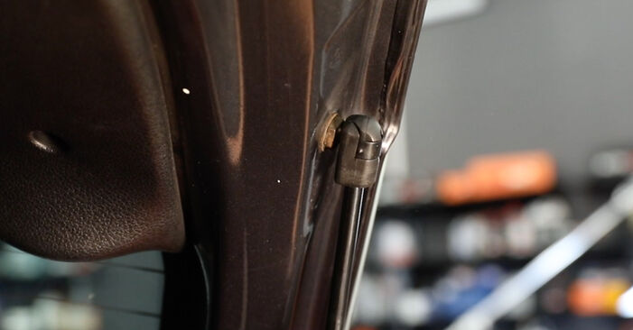 Tauschen Sie Heckklappendämpfer beim Ford Fiesta Mk5 Kastenwagen 2005 1.4 TDCi selber aus