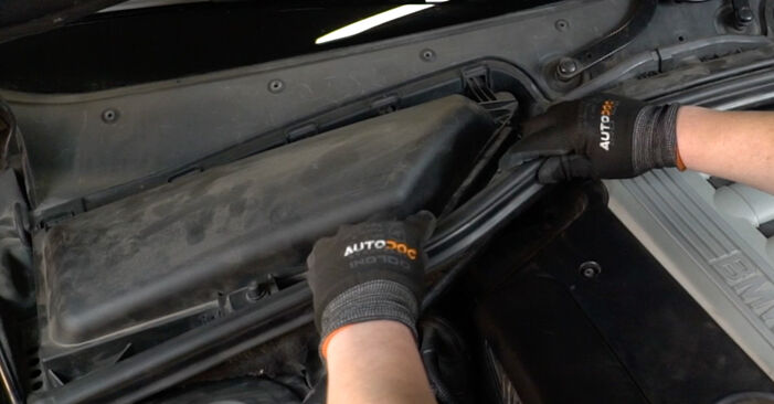 Svojpomocná výmena Vzduchový filter na aute BMW E65 2002 730Ld 3.0