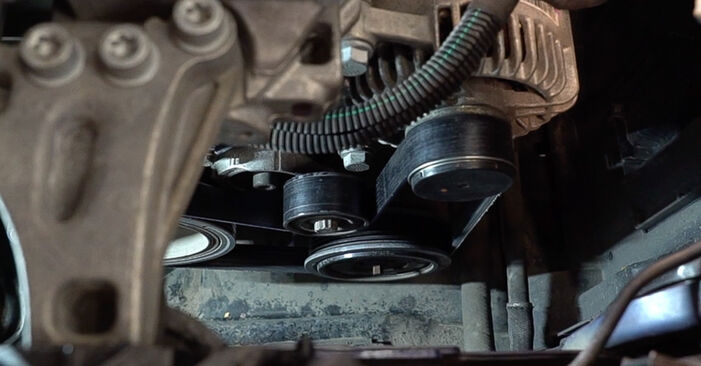 Vanskelighetsgrad: Bytte av Kileribberem på Peugeot 306 Stasjonsvogn 1.8 2000 – last ned illustrert veiledning