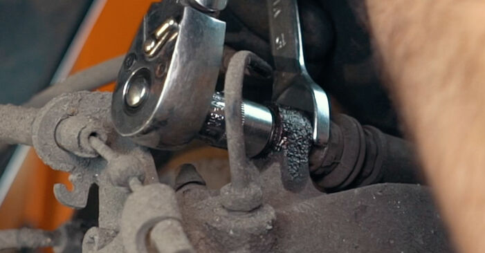Wie kompliziert ist es, selbst zu reparieren: Bremsscheiben am Renault Megane Scenic 1.9 D 1996 ersetzen – Laden Sie sich illustrierte Wegleitungen herunter