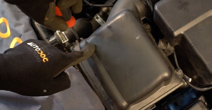 Колко време отнема смяната: Въздушен филтър на Peugeot 206 SW 2010 - информативен PDF наръчник