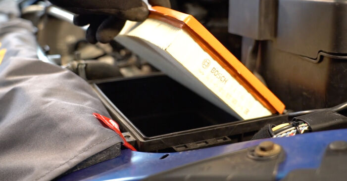 2009 Peugeot 206 Sedan wymiana Filtr powietrza: darmowe instrukcje warsztatowe
