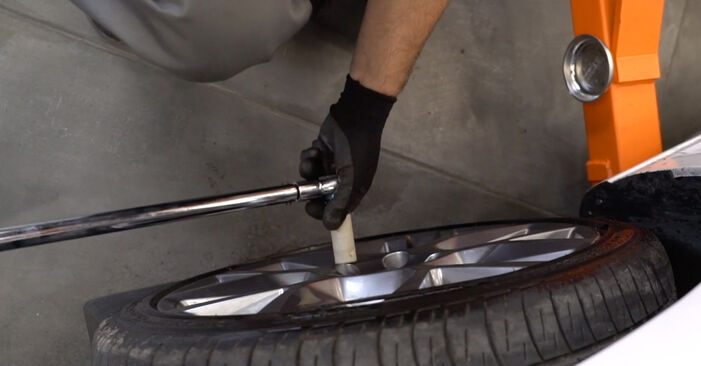 VW EOS 2013 Bremsbeläge Schritt-für-Schritt-Tutorial zum Teilewechsel