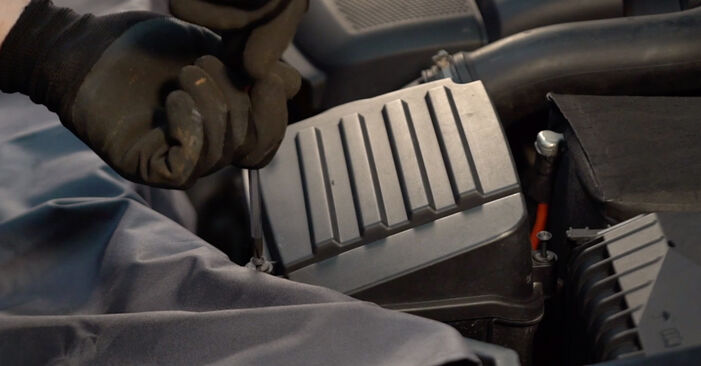 Svojpomocná výmena Vzduchový filter na aute VW Caddy 3 Van 2014 1.9 TDI
