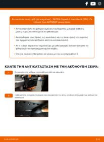 Πώς να πραγματοποιήσετε αντικατάσταση: Φίλτρο αέρα εσωτερικού χώρου na Superb II Hatchback (3T4) 2.0 TDI
