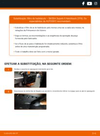 Como realizar a substituição de Filtro do Habitáculo 2.0 TDI Skoda Superb 3t