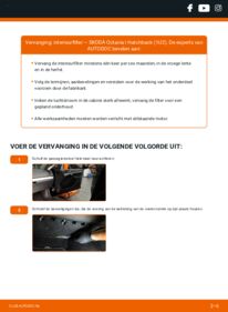Vervanging uitvoeren: Interieurfilter 1.9 TDI Skoda Octavia 1u