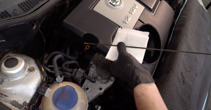 Filtr oleju w SKODA Rapid Hatchback (NH3) 1.4 TSI 2013 samodzielna wymiana - poradnik online