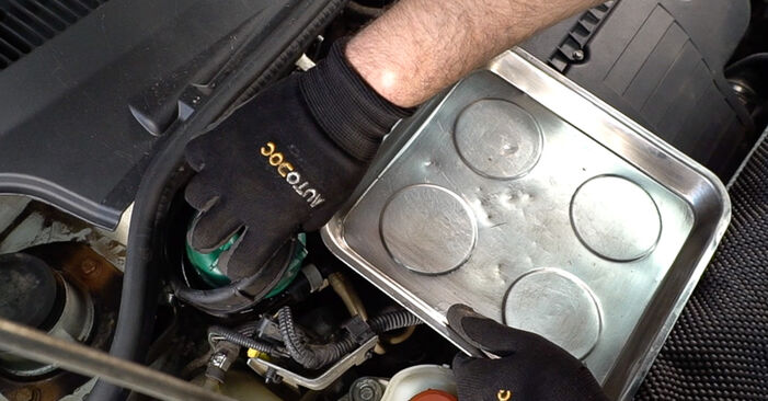 Sustitución de Filtro de Combustible en un Fiat Ducato 244 2.3 JTD 2004: manuales de taller gratuitos