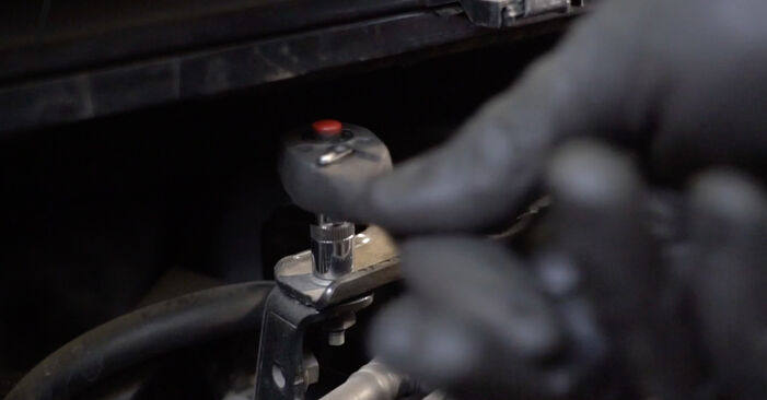 Cómo reemplazar Filtro de Combustible en un FORD Fiesta Mk6 Furgón 1.4 TDCi 2010 - manuales paso a paso y guías en video