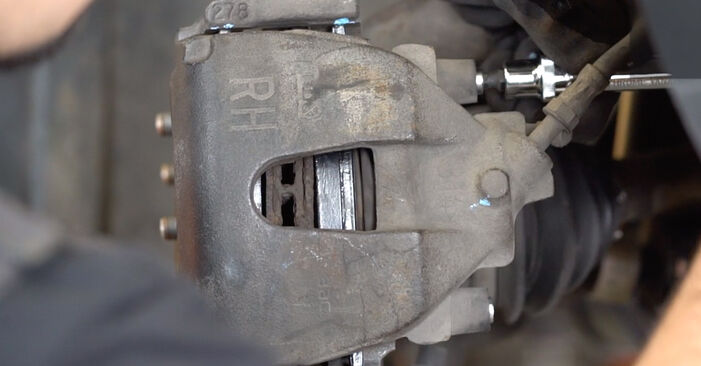 DIY replacement of Brake Pads on FORD TRANSIT CONNECT Kombi 1.6 EcoBoost 2015 is not an issue anymore with our step-by-step tutorial