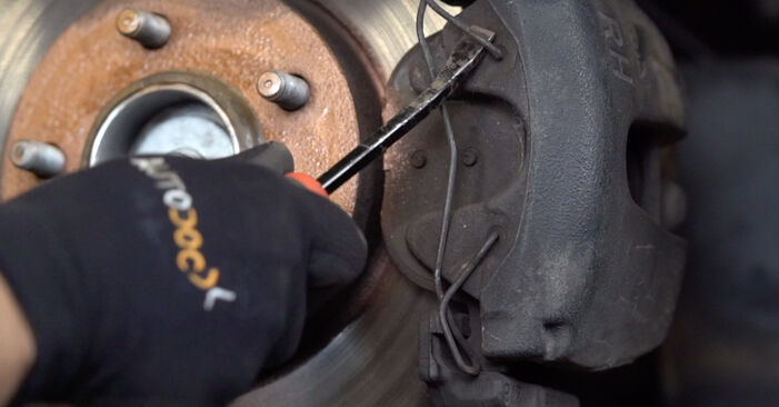 How to replace Brake Pads on FORD FOCUS II Convertible 2006: download PDF manuals and video instructions