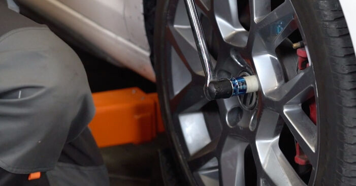 Wie man VW Beetle Cabrio (5C7, 5C8) 1.2 TSI 2012 Domlager austauscht - Schrittweise Handbücher und Videowegleitungen