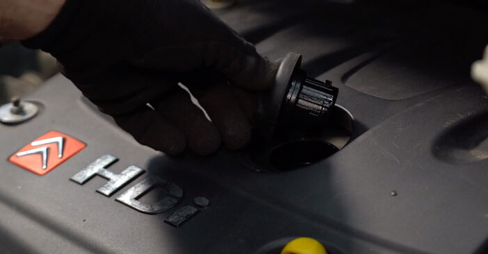 Hogyan Citroen DS3 Cabrio 2013 Olajszűrő cseréje - ingyenes PDF és videó-útmutatók