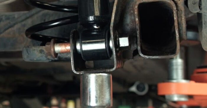 Wie schmierig ist es, selber zu reparieren: Federn beim Ford Fiesta Mk5 Kastenwagen 1.6 TDCi 2009 wechseln – Downloaden Sie sich Bildanleitungen