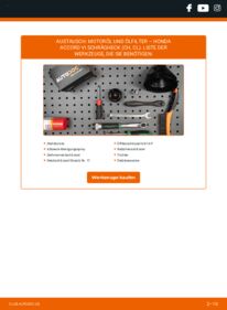 Wie der Wechsel durchführt wird: Ölfilter HONDA ACCORD VI Hatchback (CH) 1.8 i tauschen