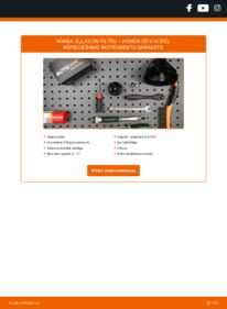 Kā veikt nomaiņu: 2.2 i-CTDi 4WD (RE6) Honda CR-V III Eļļas filtrs