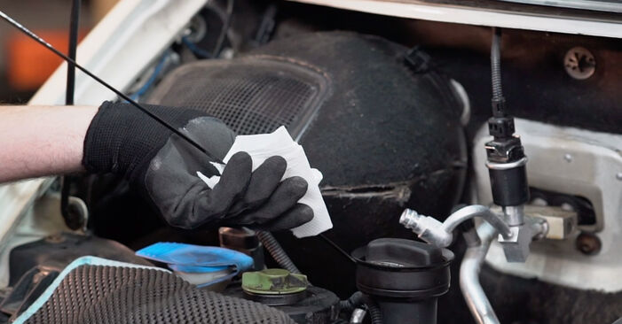 Wie kompliziert ist es, selbst zu reparieren: Ölfilter am VW T4 Pritsche 2.5 1996 ersetzen – Laden Sie sich illustrierte Wegleitungen herunter