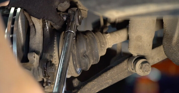 Wie kompliziert ist es, selbst zu reparieren: Bremsscheiben am VW T4 Pritsche 2.5 1996 ersetzen – Laden Sie sich illustrierte Wegleitungen herunter