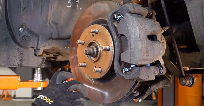 How to change Brake Pads on TOYOTA COROLLA Saloon (E15_) 2006 - free PDF and video manuals