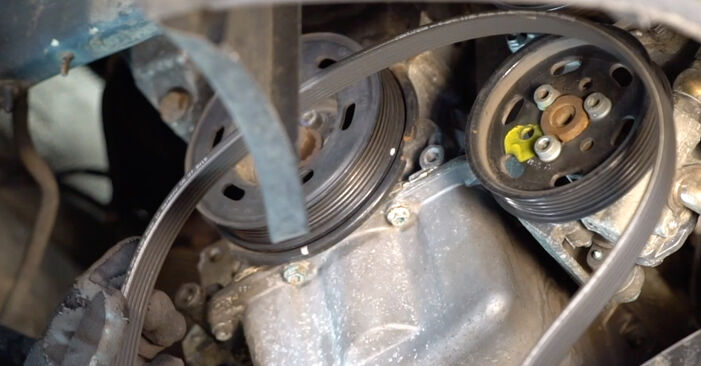 Wie schmierig ist es, selber zu reparieren: Keilrippenriemen beim VW BORA 2.0 2013 wechseln – Downloaden Sie sich Bildanleitungen