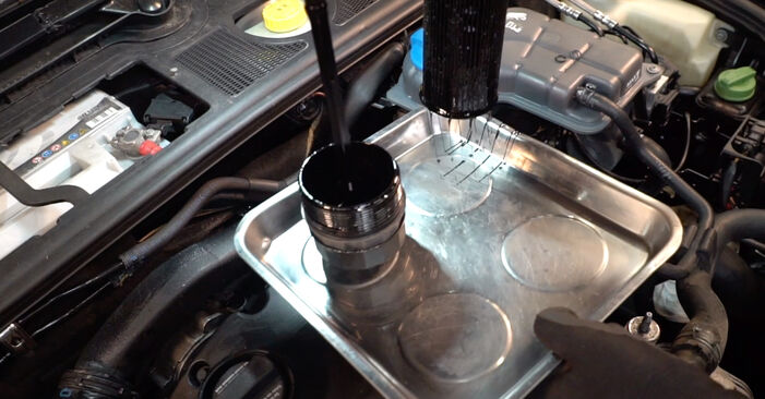 Wie schmierig ist es, selber zu reparieren: Ölfilter beim AUDI A4 B7 Cabrio (8HE) 1.8 T 2008 wechseln – Downloaden Sie sich Bildanleitungen