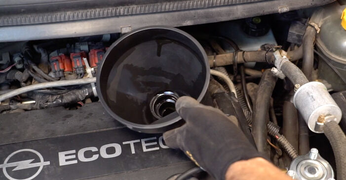 Jak wymienić Filtr oleju w OPEL Vectra C Sedan (Z02) 2.0 DTI 16V (F69) 2007: pobierz instrukcje PDF i instrukcje wideo