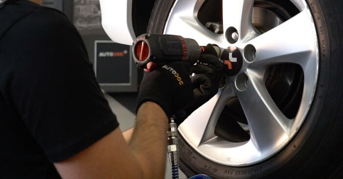 How to change Shock Absorber on Toyota Auris Estate 2013 - free PDF and video manuals