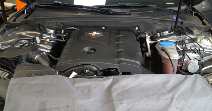 Wie man Ölfilter am AUDI A5 Cabrio (8F7) 2014 wechselt – Laden Sie sich PDF-Wegleitungen und Videoanweisungen herunter