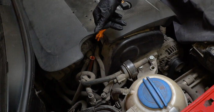 Wie schmierig ist es, selber zu reparieren: Ölfilter beim Seat Cordoba 6K1 1.9 TDI 1999 wechseln – Downloaden Sie sich Bildanleitungen