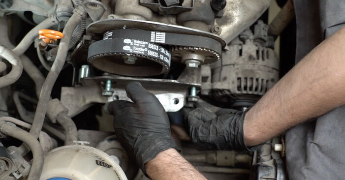 Changing Water Pump + Timing Belt Kit on SEAT Ibiza IV ST (6J8, 6P8) 1.2 TSI 2013 by yourself