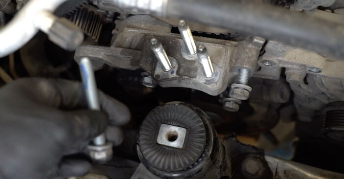 Trinn-for-trinn anbefalinger for hvordan du kan bytte Ford B-Max JK 2012 1.4 LPG Vannpumpe + Registerreimsett selv